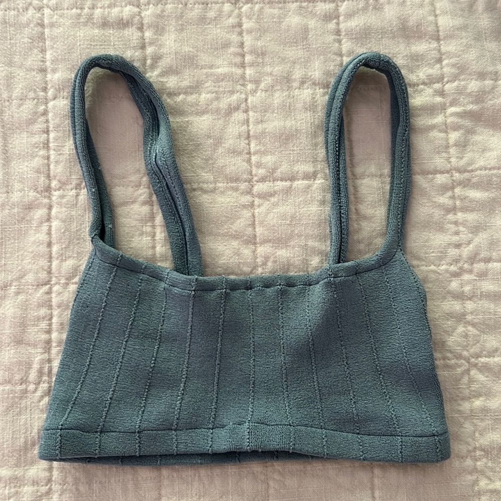 Hunza G Blue Bikini Top and Bottom
